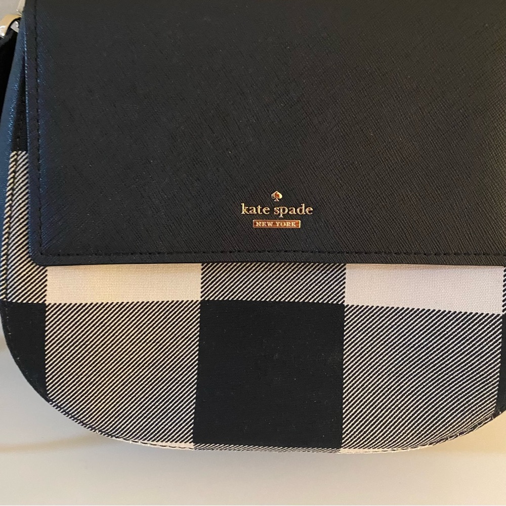 Kate Spade Black White Plaid Bag - Picture 3 of 7
